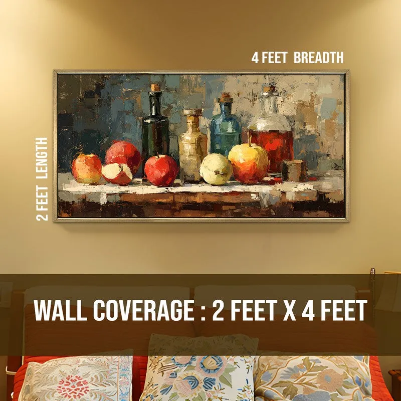Vintage Table Canvas Wall Painting With Frame media 8