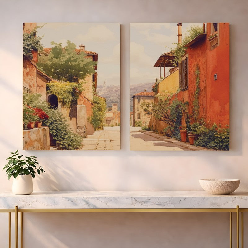 Timeless Floral Lane Canvas Wall Art - Set of Two
