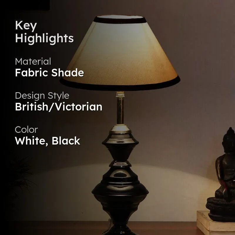 Kentiko Fabric Table Lamp - White,Black media 2