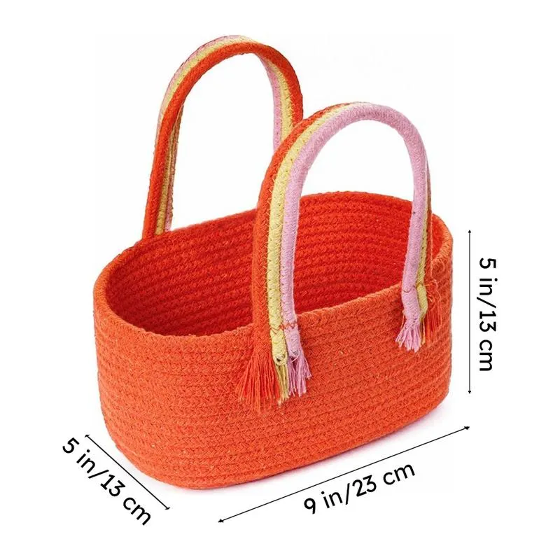 Tidy Twist Cotton Storage Basket Orange media 8