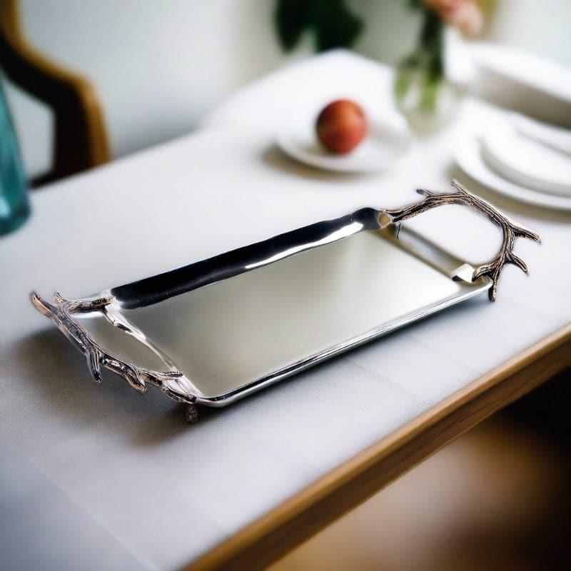 Nugra Aluminum Platter - 18.5x8.3x2.6 inch