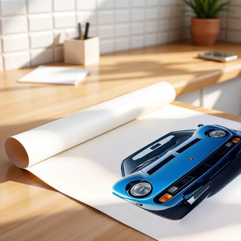 Lamborghini Blue Thunder Wall Poster media 4