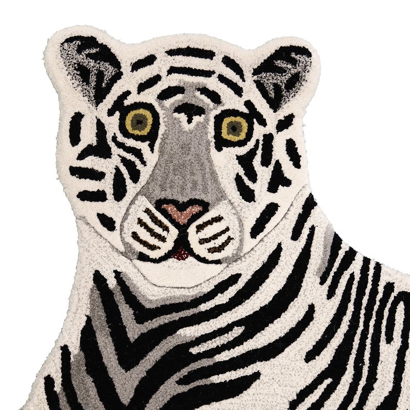 Tiger Cub Cotton Carpet - Black,White media 4
