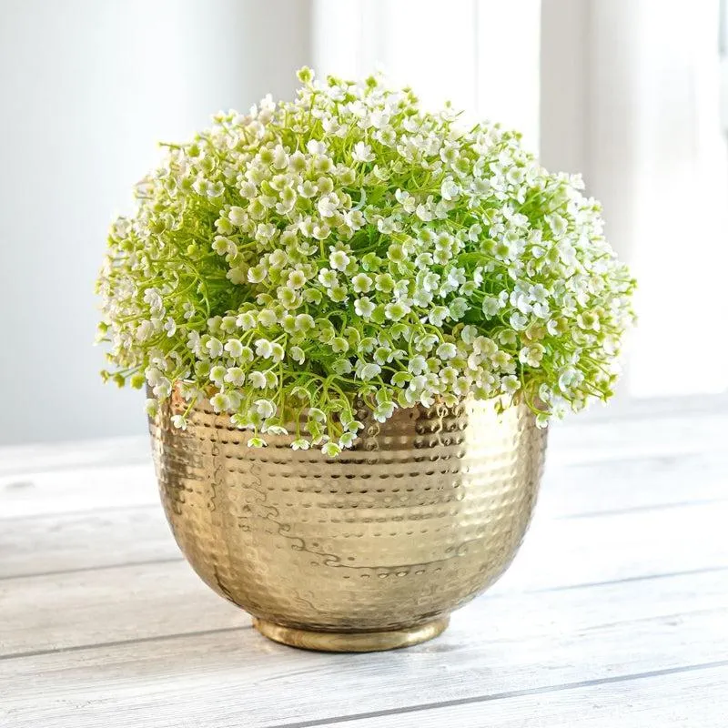 Finasa Metal Hammered Planter - Gold media 3