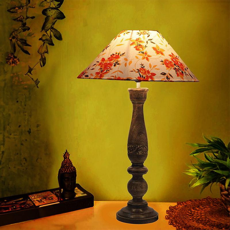 Nihara Ibis Flora Fabric Table Lamp - Multicolor
