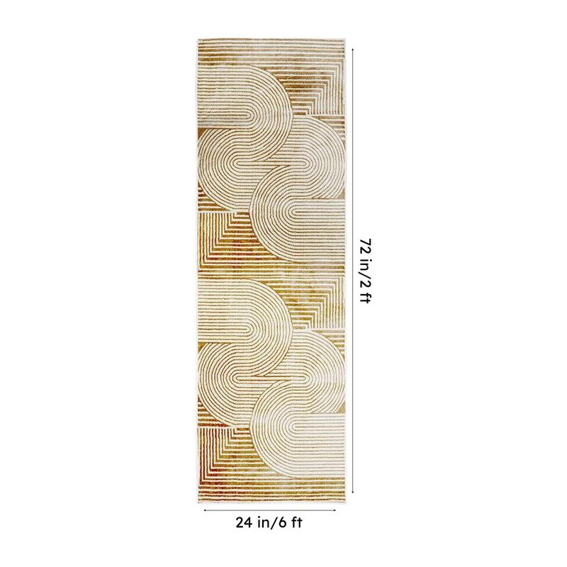 Icaria Non-Anti Skid Nylon Runner Rug - Beige media 7