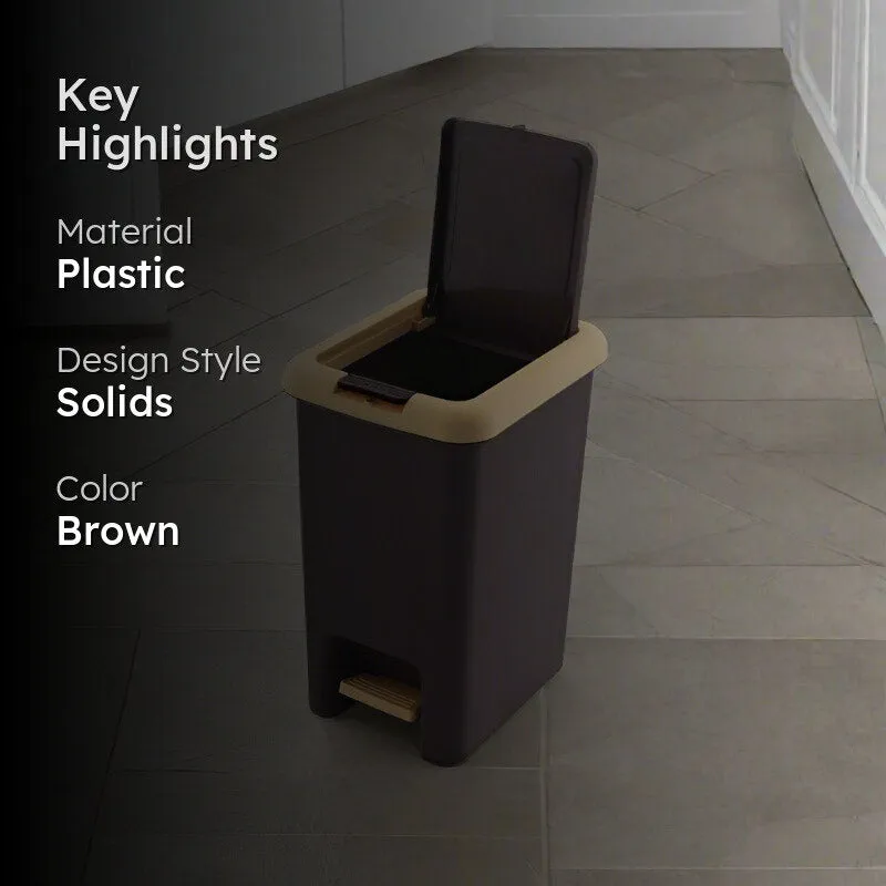 Empto Dustbin with Pedal - Brown media 2