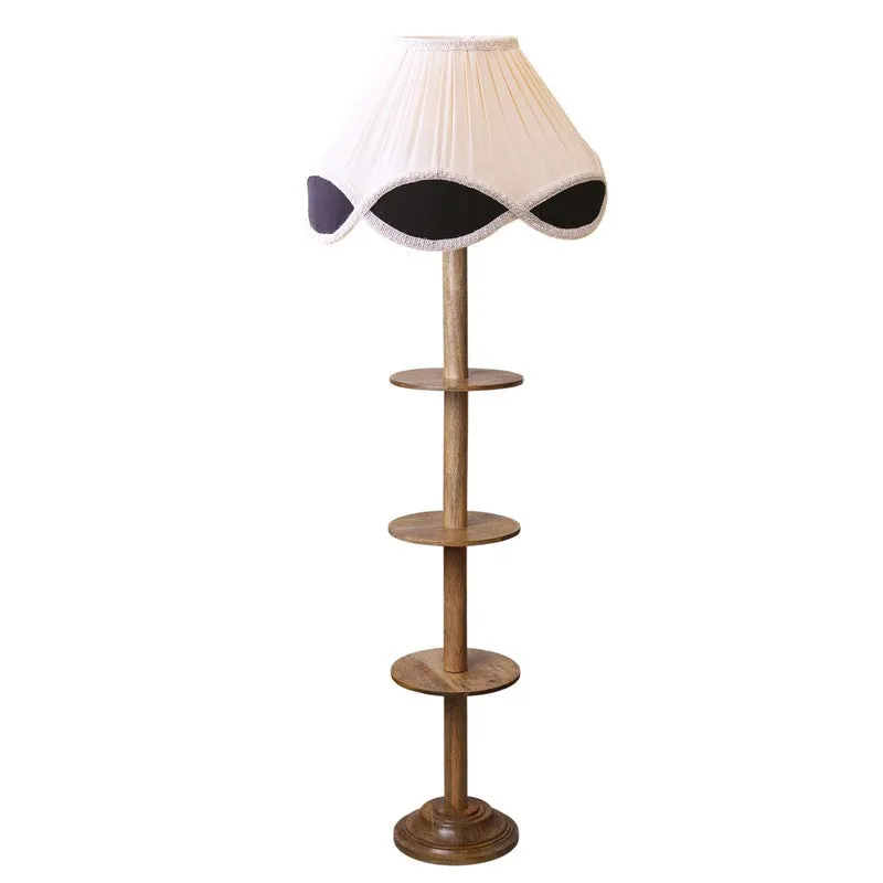FloraPrism Wooden Floor Lamp - White & Black media 5