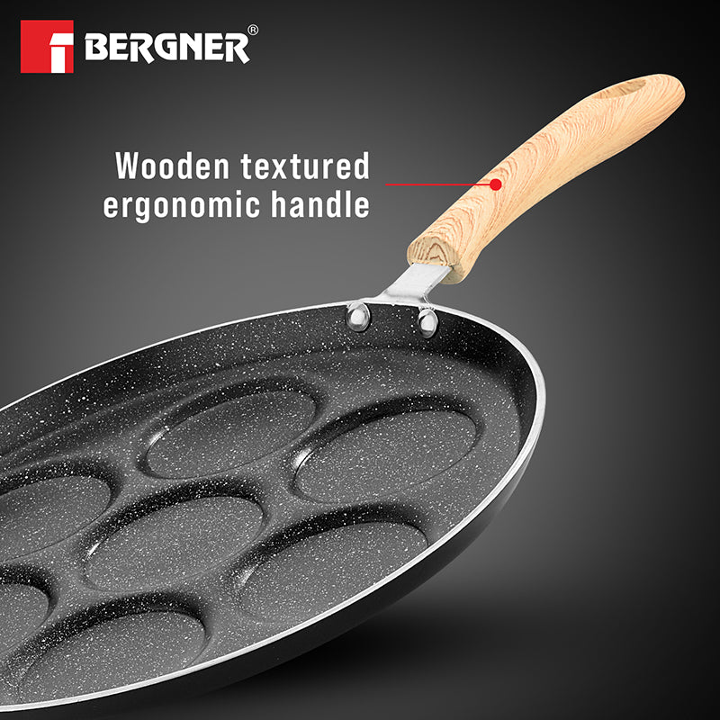 Bergner Aeris Non-Stick Uthappam Pan (7 Pit) - 30 cm image 5