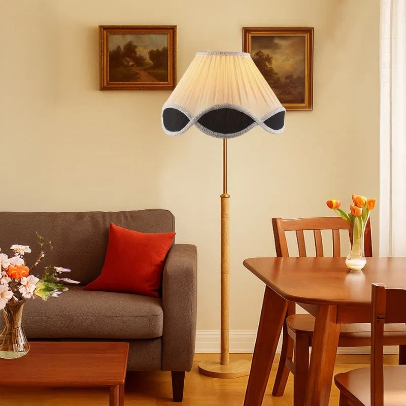 Halo Shine Wooden Floor Lamp - White media 3