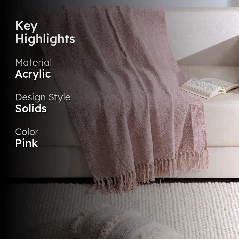 Zody Woven Throw - Pink media 2