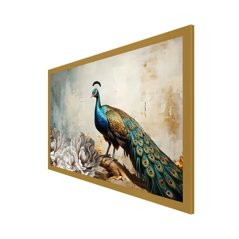Aurora Peacock Canvas Wall Painting media 5