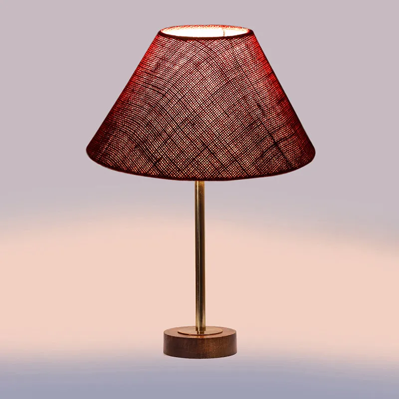 Sienna II Rodin Wooden Table Lamp - Maroon,Gold,Brown media 5