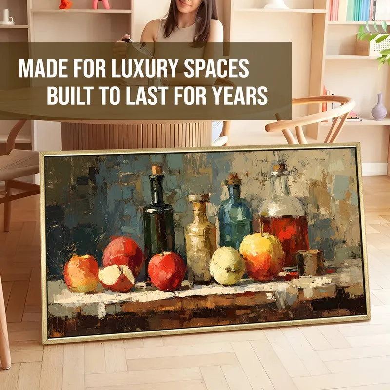 Vintage Table Canvas Wall Painting With Frame media 5