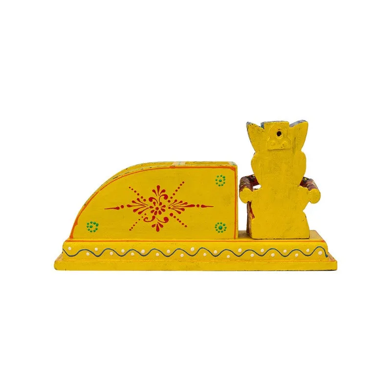 Handcrafted Wooden Musician Stationary Stand - Yellow media 6