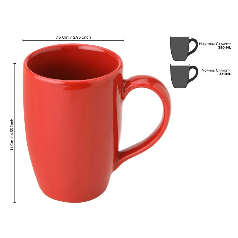 Kopi Ceramic Coffee Mug (Red) - 350 mL media 8