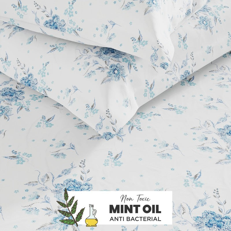 Novira Cotton Bedsheet (Blue) - 144 TC media 6