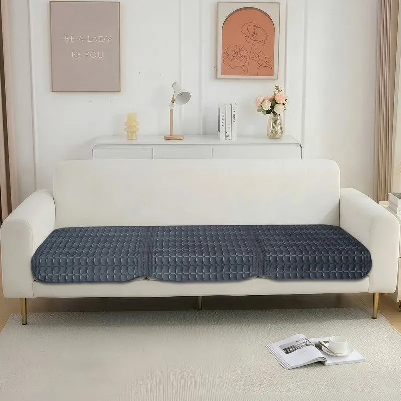 GeoWeave Velvet Sofa Cover - Black media 1