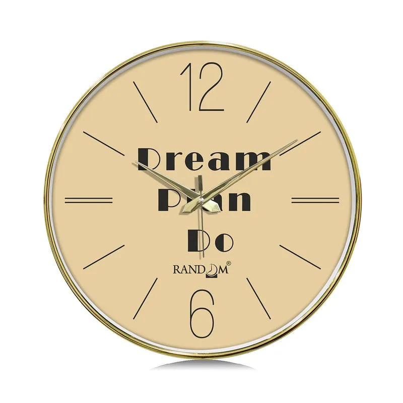 Vision Action Round Analog Wall Clock - Beige media 3