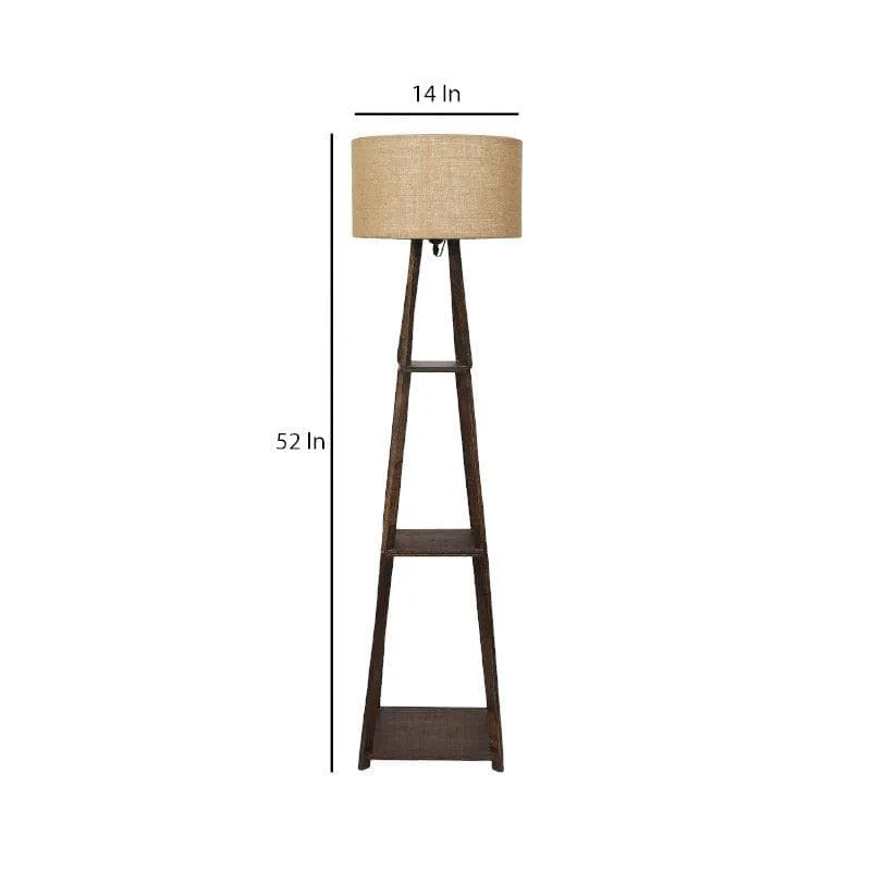Seasa Wistera Floor Lamp With Shelf - Buff media 6