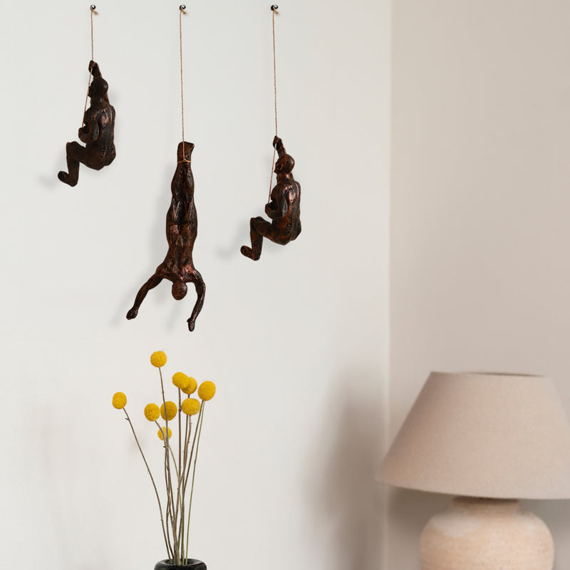 The Alpinist Resin Wall Hanging (Bronze) - Set Of Three media 4