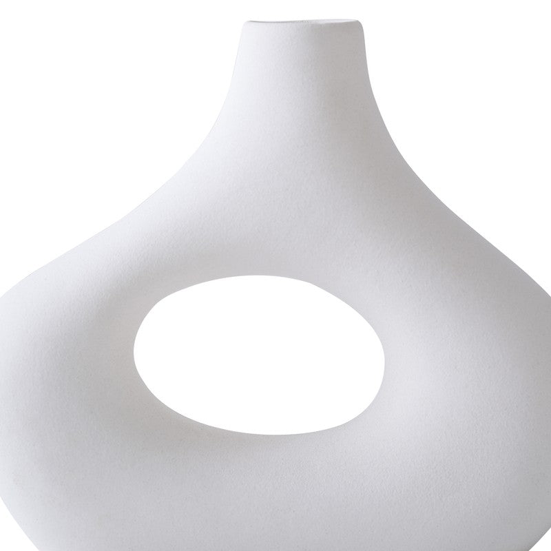 Smoky Ceramic Flower Vase - Set Of Two media 5