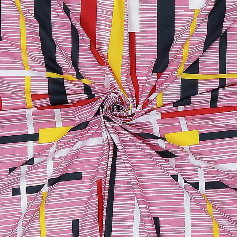 Monte Carlo Flow Stripe Cotton Bedsheet (Pink) - 104 TC media 9