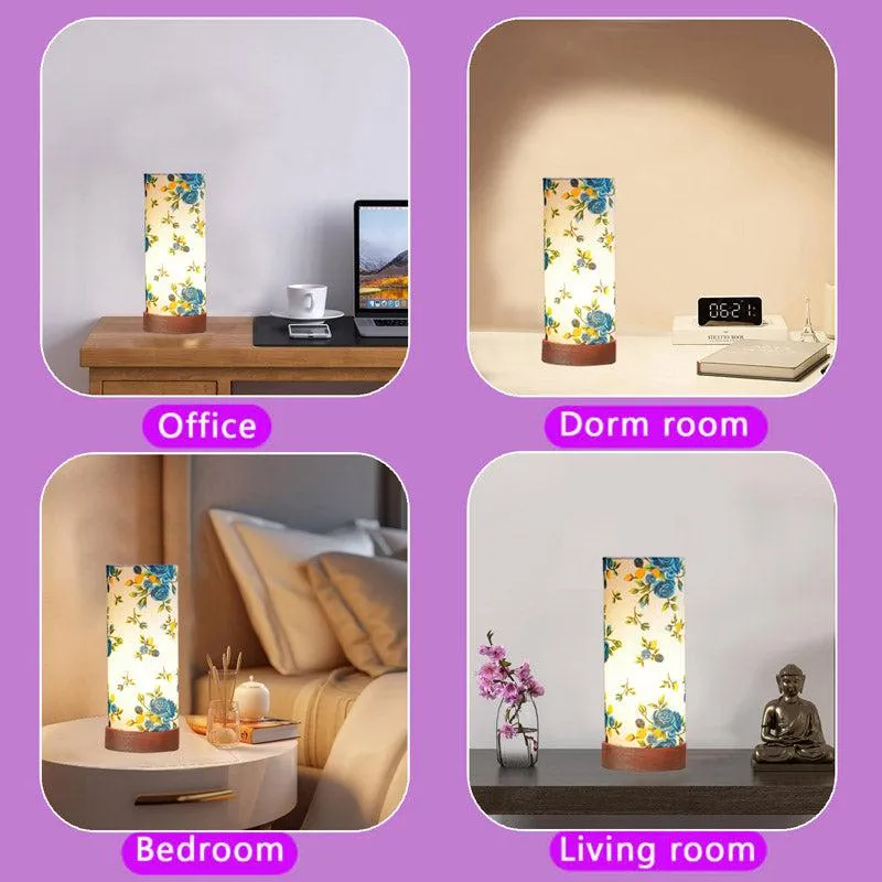 Alba Nyra Tower Wooden Table Lamp - Multicolor media 5