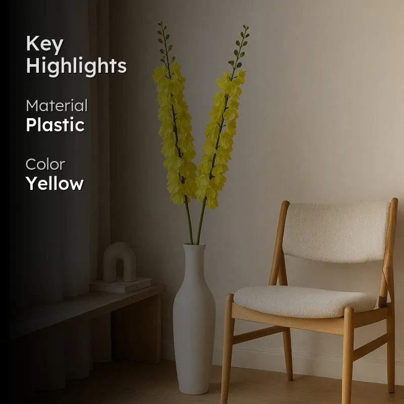 Petal Glow (Yellow) Chic Artificial Flower - Set Of Two media 2