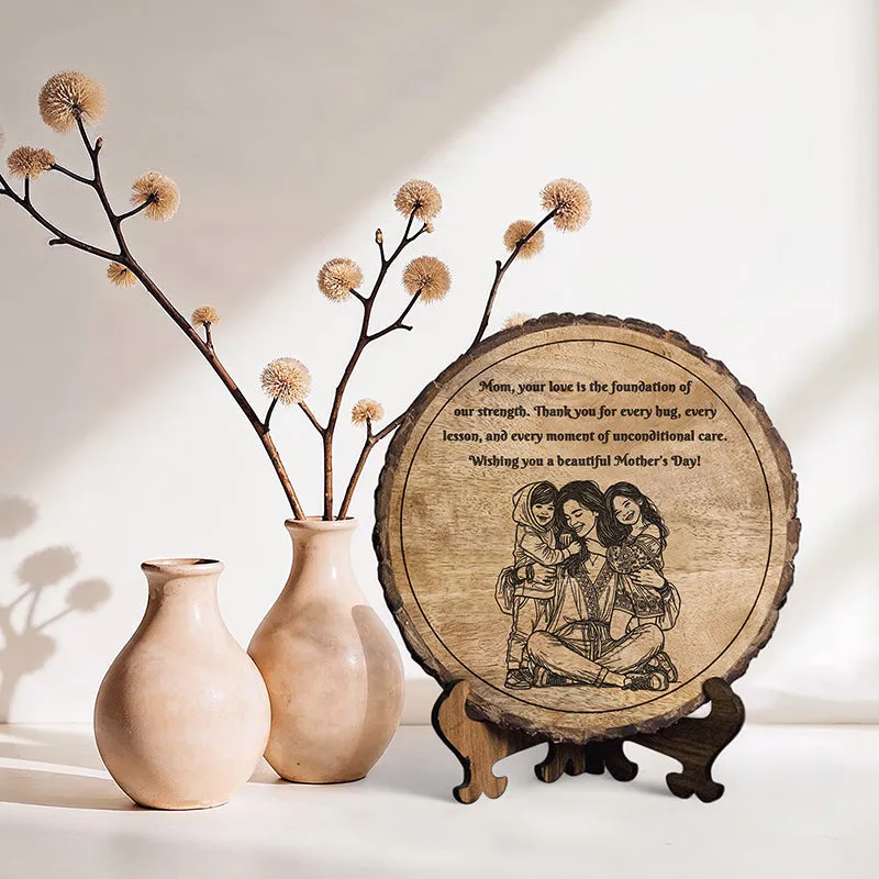 Foundation Of Strength Wood Showpiece - Round media 1