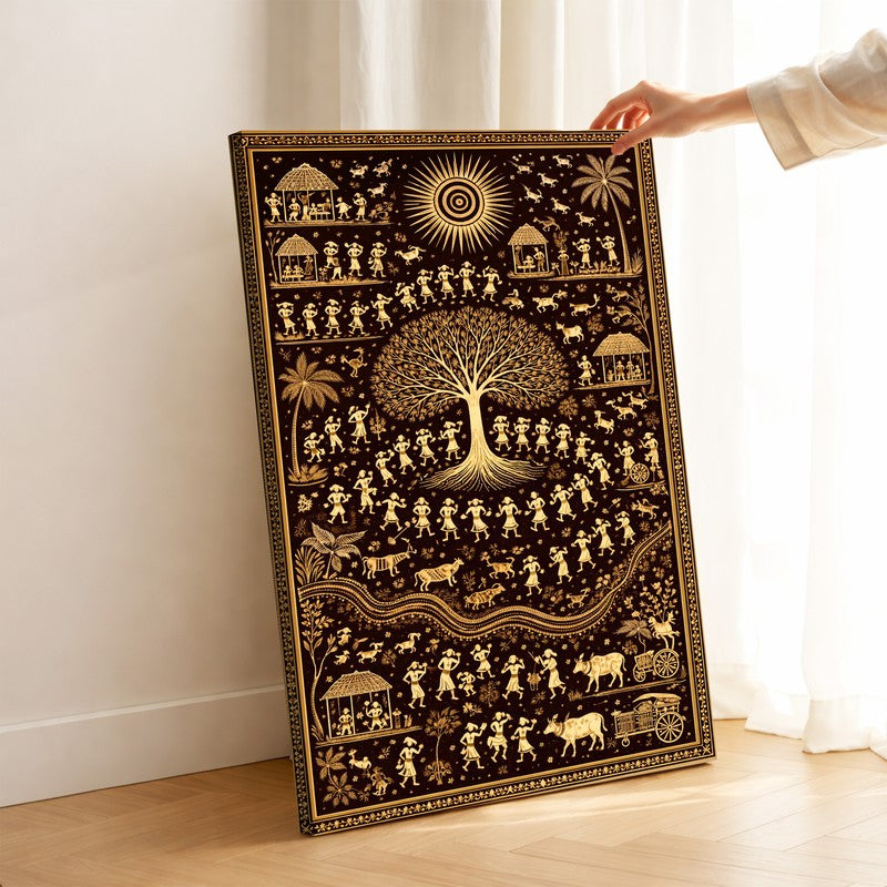 Village Dance Canvas Wall Art & Paintings