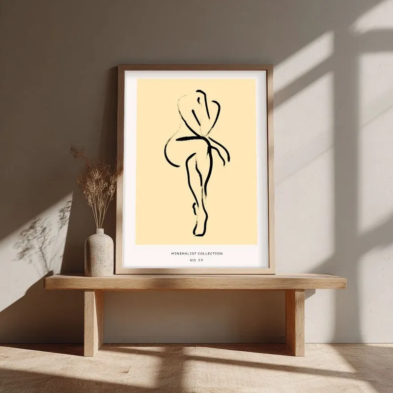 Grace Unfolded Canvas Wall Painting With Brown Frame media 4