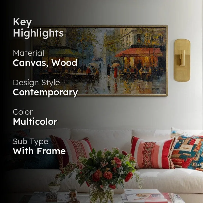 Drizzlefall Canvas Wall Painting With Frame media 2