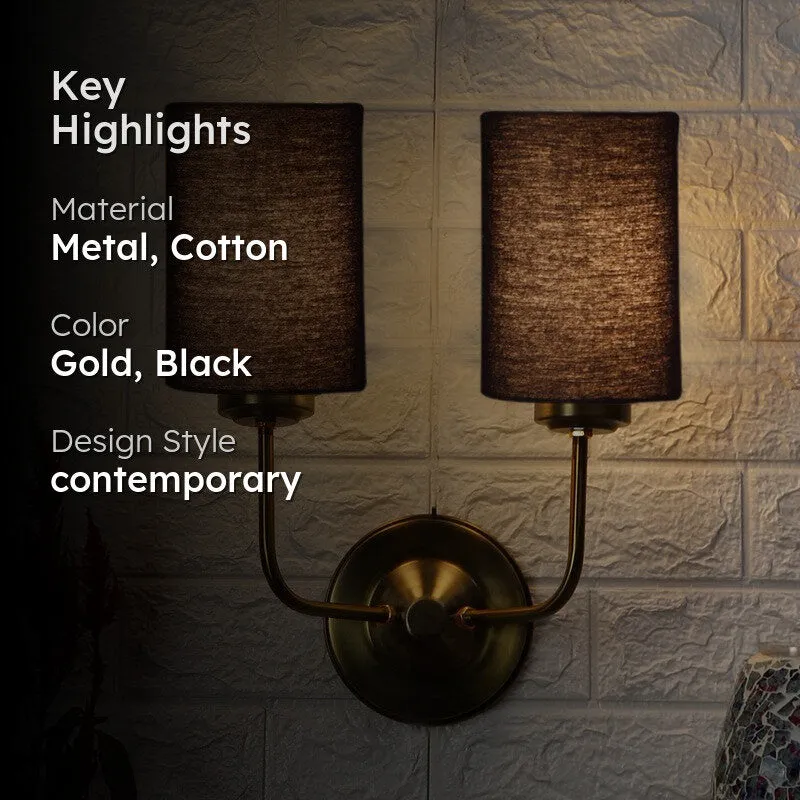 Lumoire Duo Metal Wall Lamp - Gold,Black media 2