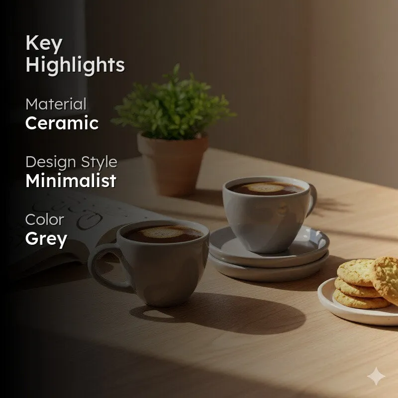 Cozy Charm Cup & Saucer (180 Ml) - Four Piece Set media 2