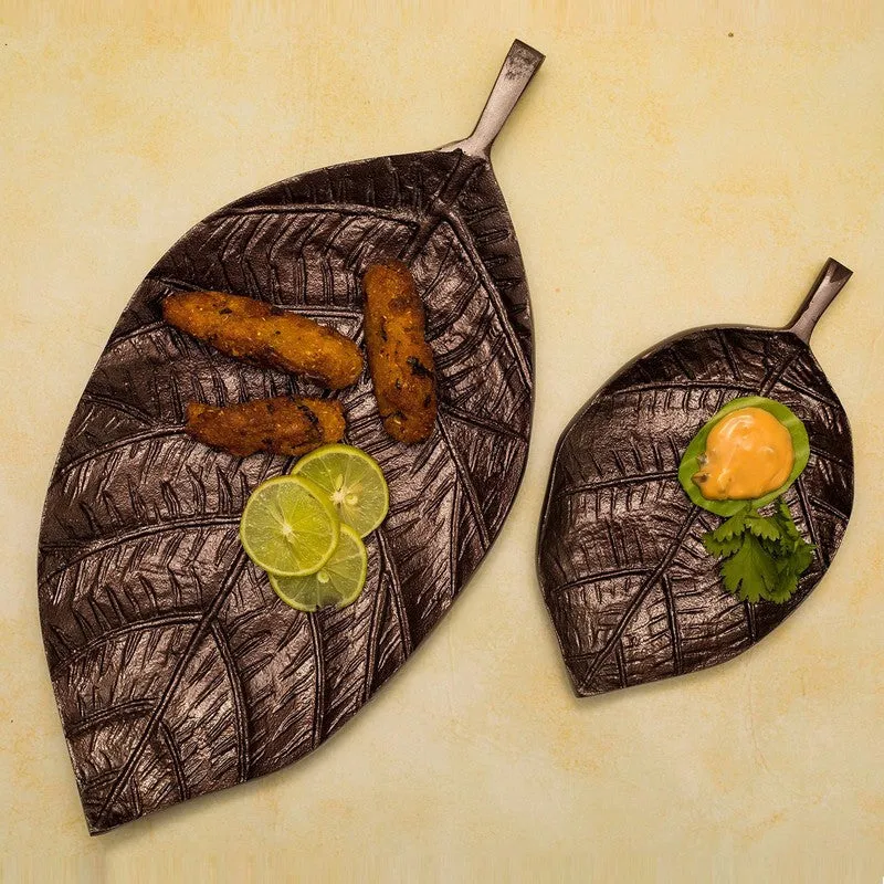 Leaflet Aluminum Platter - Set of Two media 3