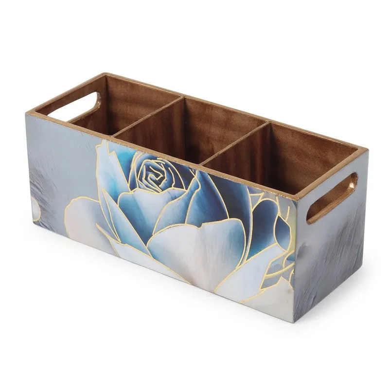 Rosy Wooden Cutlery Holder media 5