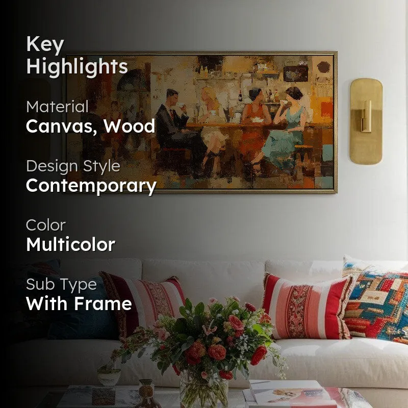 Amber Evenings Canvas Wall Painting With Frame media 2