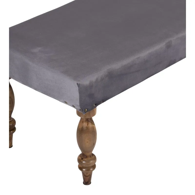 Dunex Sheesham Wooden Bench - Grey media 5