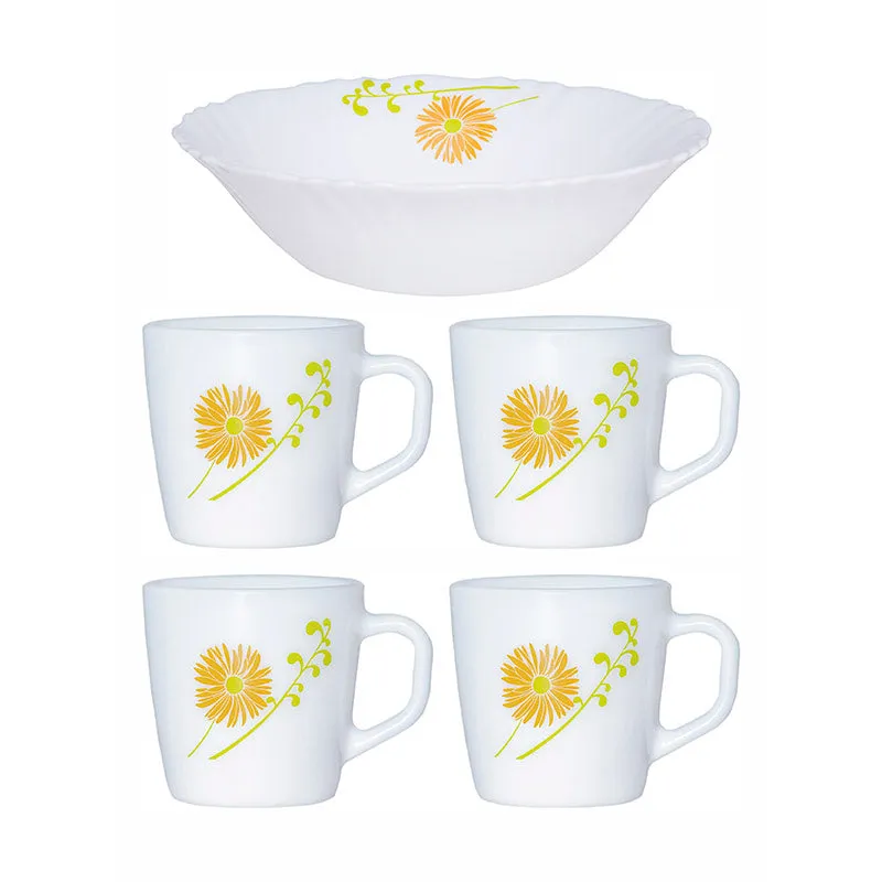 Cello Opalware Glass Tea Cup - Five Piece Set media 4