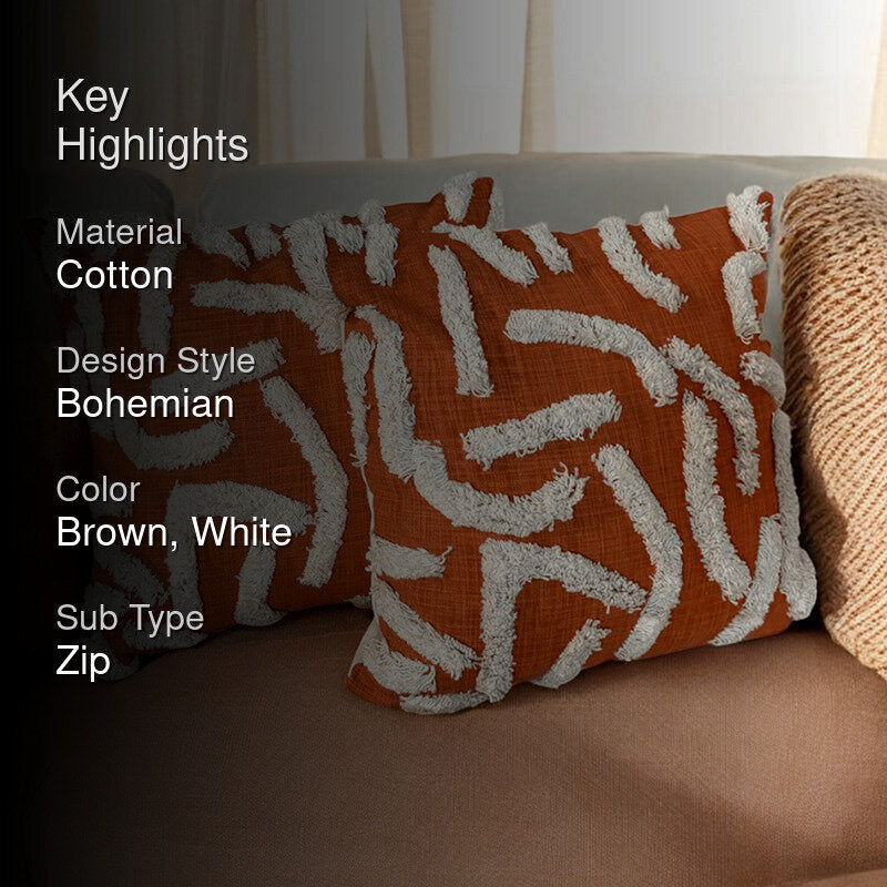 Cozy Ripple Tufted Cushion Cover Set - Set Of Two media 2
