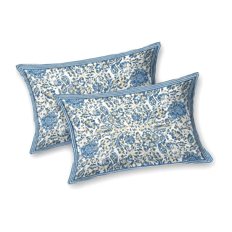Patterna Cotton Bedsheet (Blue) - 240 TC media 4