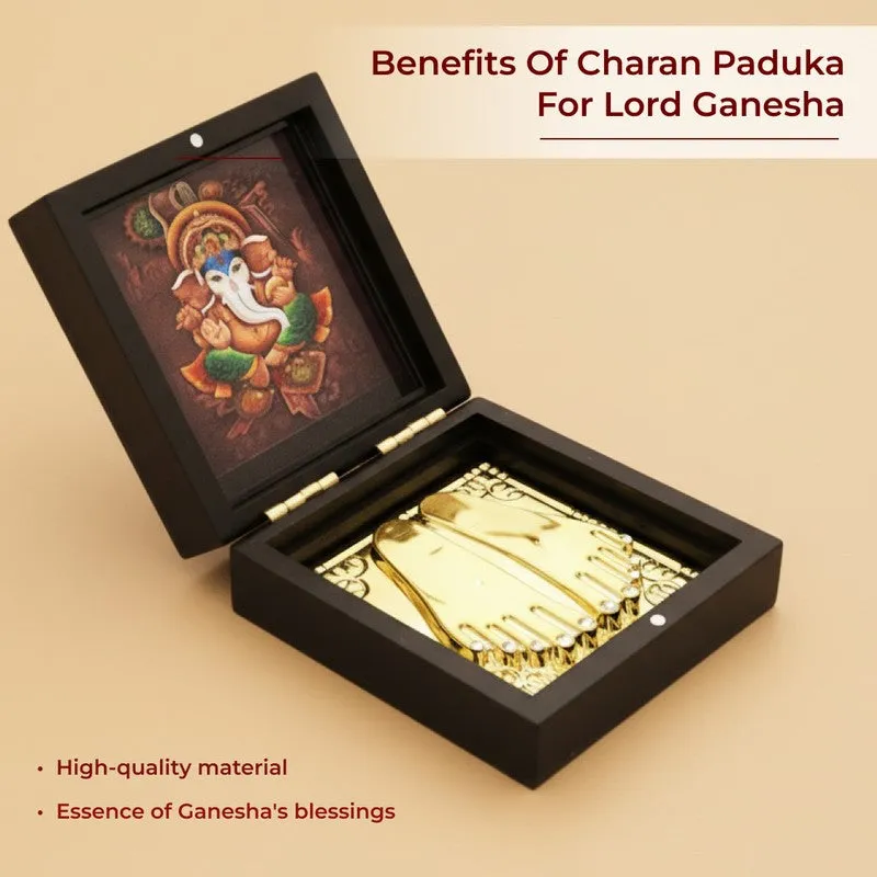 Lord Ganesh Divine Brass Paduka media 5