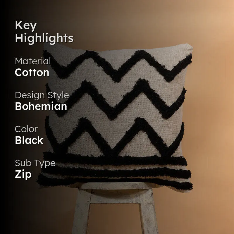 Inky Chevron Tufted Cushion Cover media 2