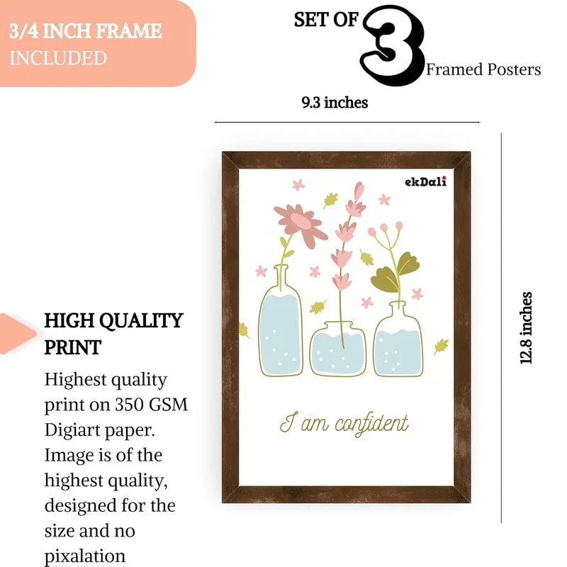 Petal Promises Paper Wall Painting With Frame - Brown media 10