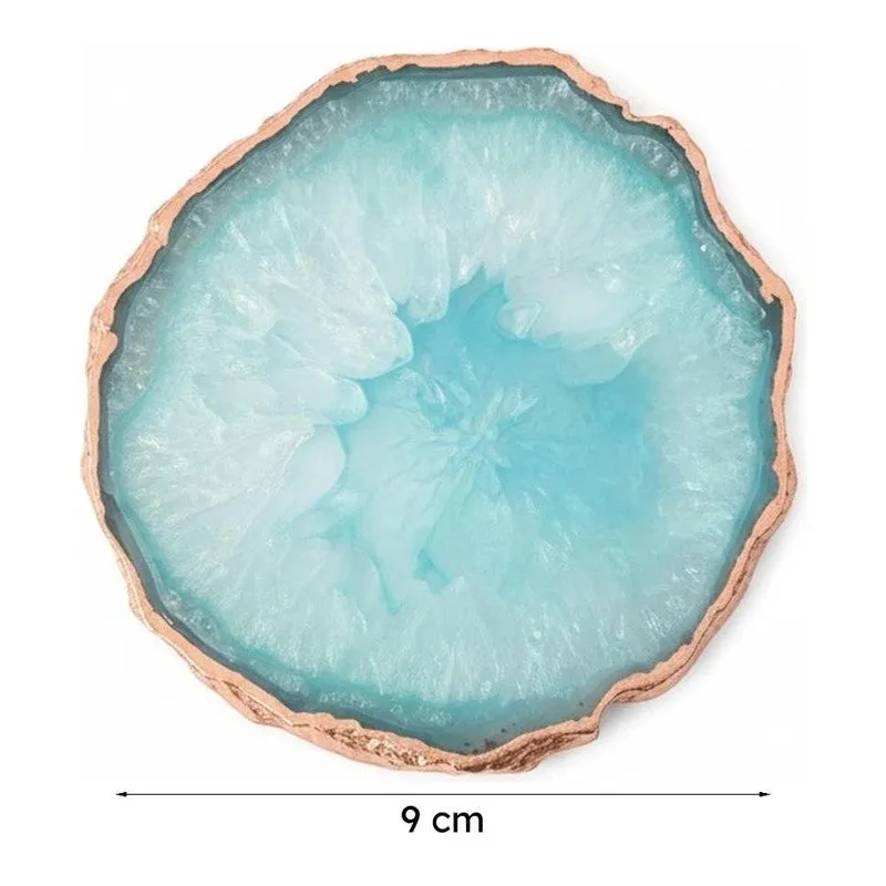 Verve Luxe Agate Coaster (Turquoise) - Set Of Four media 7
