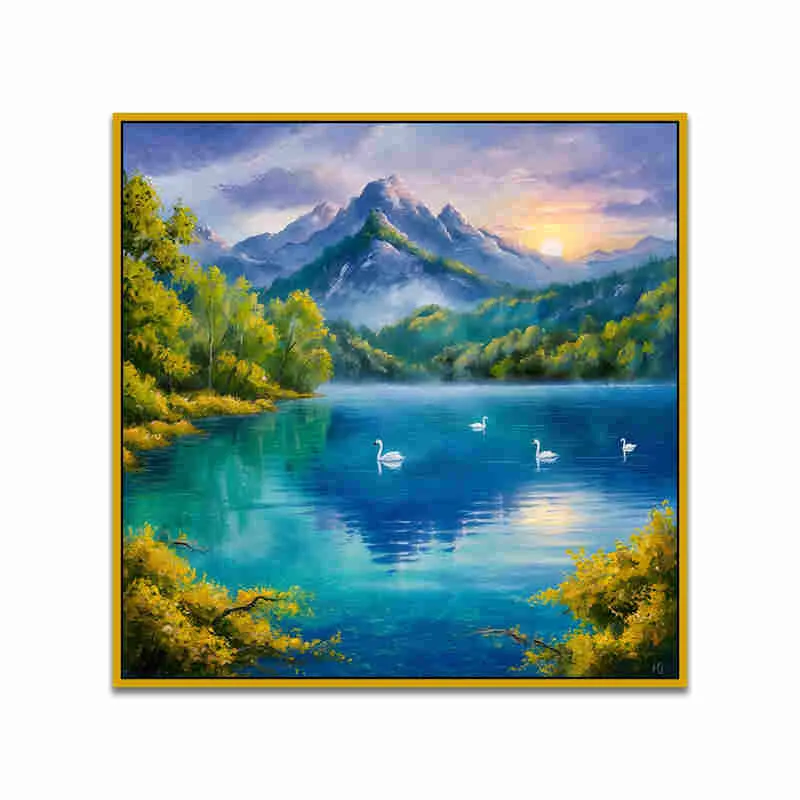 Serenity Of Water Canvas Wall Art With Frame media 4