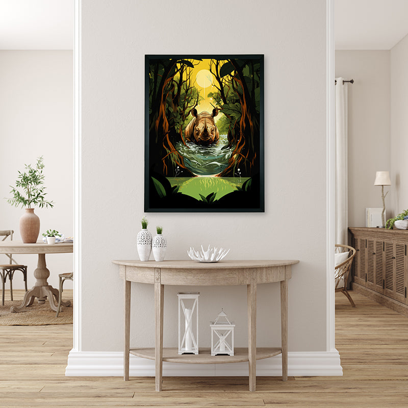 Rhino Wander Canvas Wall Art media 4