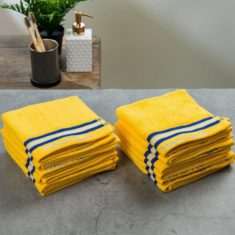 Nautica Dove Down Cotton Face Towel (Yellow) - Set Of Twelve media 4