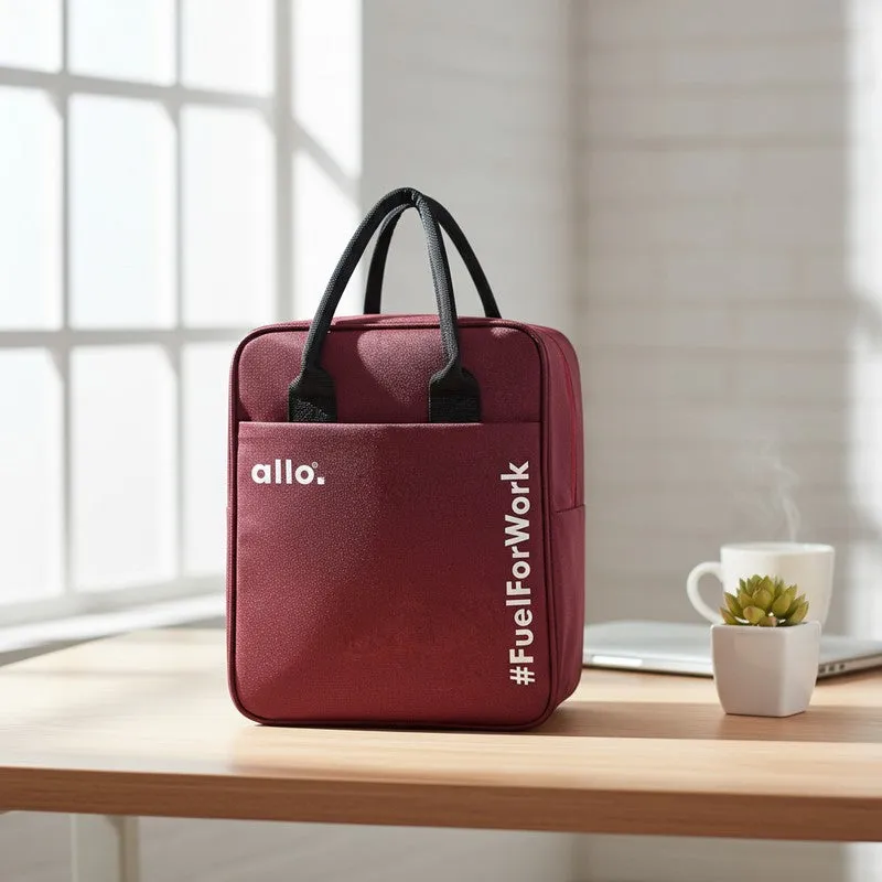Unira Polyester Lunch Bag - Maroon media 1